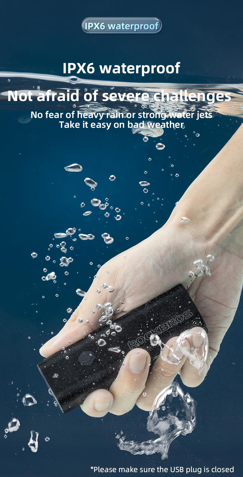 ROCKBROS Bike Lights USB Rechargeable IPX6 Waterproof Bike Headlight Easy Installation Bright Bike Front Light for Night Riding