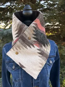 Western Neck Warmer Wool Cowl Buckaroo Style Rustic Wildrag Scarf Accessory Ranch Neckwear Cowboy Fashion Country Bandana Riding Gear Winter