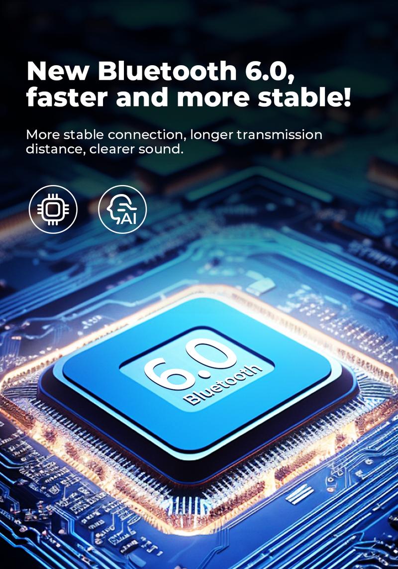 HTC NE16 Wireless Earbuds Bluetooth 6.0 Earphones Waterproof Wireless Earphones, Suitable for Office, Sports, Study and Audio Calls | Built in Microphone In Ear Earbuds, Gaming Bluetooth Headphones