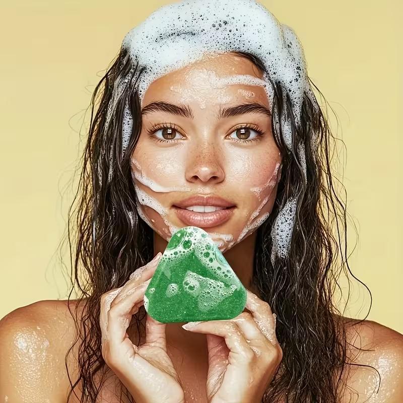 Herbal Hair Growth Shampoo Bar – Sulfate-Free, Biotin-Infused with Usma Grass, He Shou Wu, Ginseng & Tea Tree Oil for Thinning Hair & Hair Loss Prevention – 80g