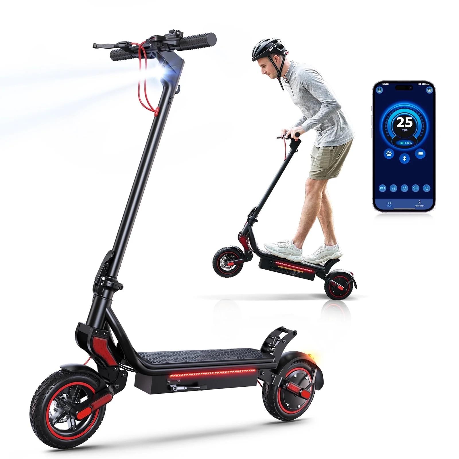 【New Year Sale】 Powerful Electric Commuter Scooter for Adults, 10' Pneumatic Tires, LED Screen Design, Double Suspension, APP Control, Adult Commuting Electric Scooter SpringStatements