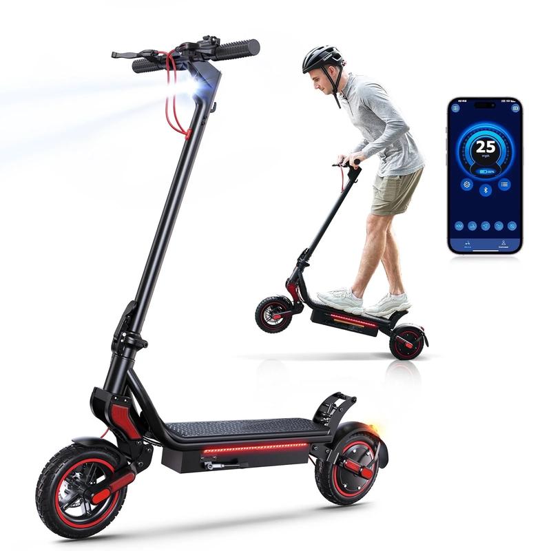 【New Year Sale】 Off Road Powerful Electric Scooter, 10' Pneumatic Tires, LED Screen Design, Double Suspension, APP Control, Adult Commuting Electric Scooter