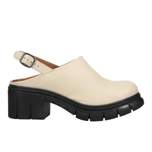 BC FOOTWEAR Womens Soft Grunge Slingback Clogs Casual - Off White
