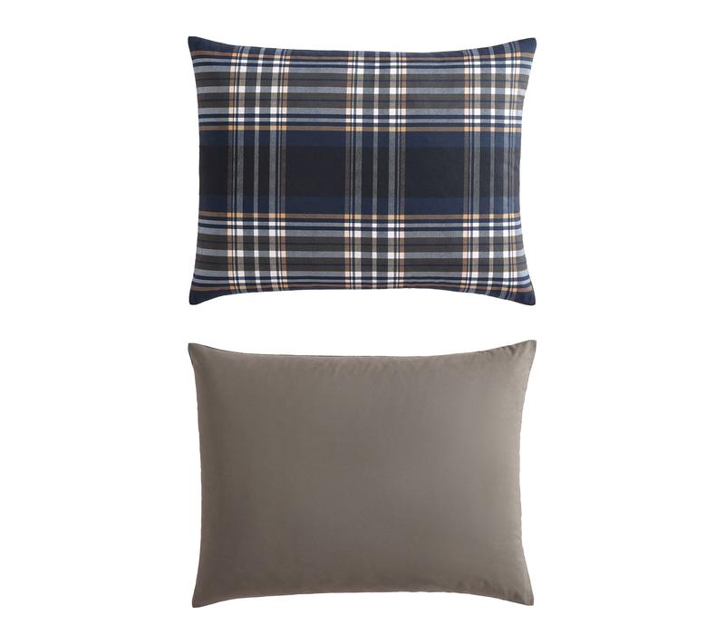 Wrangler City Flats Plaid Navy Twin Comforter Set