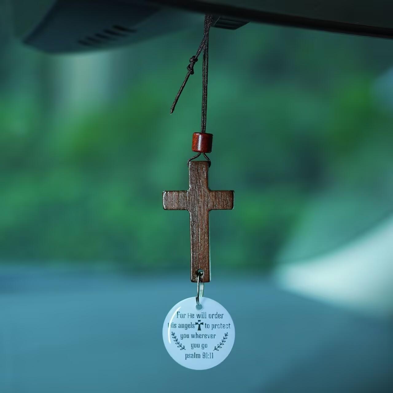 Daily Bible Verse Cross Ornament for Rearview Mirror – Christian Car Pendant with NFC Tag, Hanging Cross for Car Interior or Home, Holiday Gift & Faith Decoration. Daily Bible Verse Cross Ornament for Rearview Mirror – Christian Car Pendant with NFC Tag, Hanging Cross for Car Interior or Home, Holiday Gift & Faith Decoration.