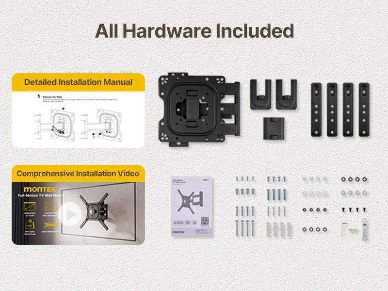 Full Motion TV Wall Mount for 13–95 Inch Flat & Curved TVs and Monitors, Swivel & Tilt Articulating Bracket, Holds up to 132 lbs, Perfect Center Design Adjustable