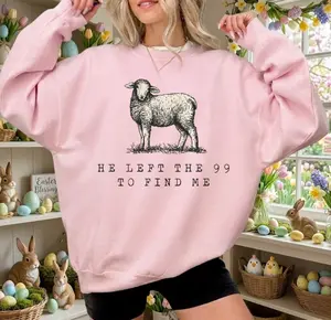 He Left The 99 Sweatshirt - Christian Sweater, Jesus Left 99 to Find Me Matthew Bible Verse Shirt, Christian Shirt