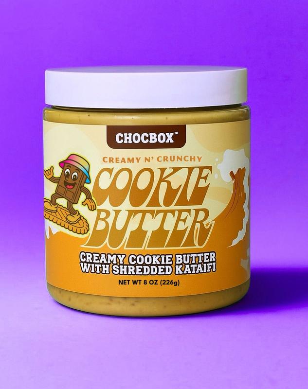 Chocbox Dubai Dip & Cookie Butter Crunch - Pistachio Cream & Tahini Mix / Cookie Butter + Crunchy Kataifi - 8oz & 20oz