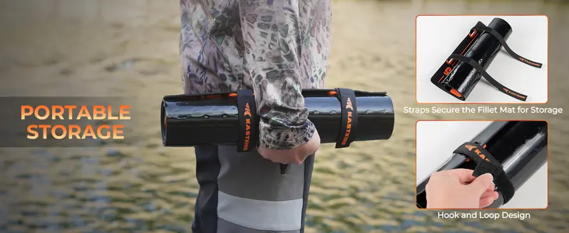 Product Introduction of KastKing EZ Fillet Fish Fillet Mat, Anti-slip Texture With 25" Integrated Ruler, Extended Dimensions, Easy to Clean Material, Portable Storage, Fish Cutting Board Chopping Block Ceramic 2