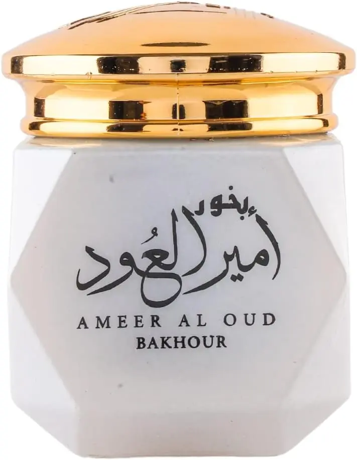 Almas Perfumes Bakhoor Ameer Al-Oud Gold, Oriental Incense, 40g, Premium Oud Blend with Patchouli, Musk and Rose Fragrance