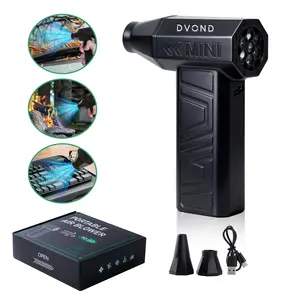 Rechargeable Turbo Blower-Electric Compressed Air Duster，Violent Dust/Snow Removal. Blast Away Debris from PCs, Car AC Vents & Seat Corners, Furniture, Yard Leaves & Pet Hair，Gift for Women and Men