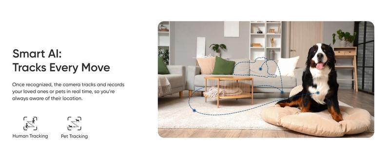 【Upgrade C220】eufy Indoor Cam E30, Latest Generation, 4K UHD Security Camera, 360 Pan-Tilt, Color Night Vision, AI Detection for Human/Pet/Audio/Crying, Human/Pet Auto Tracking, Works with Homekit