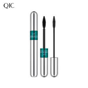 QIC 2-in-1 Long-lasting Waterproof Mascara, Black Volume Length Mascara for Thick Curl Lashes Smudge-proof No Clumping, Eye Makeup Cosmetic