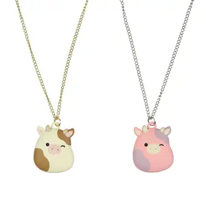 Squishmallows Bestie Friendship Necklaces Ronnie Cow Patty Cow 2 Piece Set