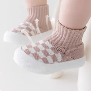 Baby Girls Boys First Walking Shoes 1-3 Years Old Soft Sole Non Slip Indoor Slippers Breathable Comfort Toddler Shoes for Spring Autumn Winter Cute Infant Prewalker Sneakers