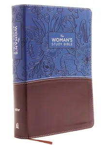 NIV, The Woman's Study Bible, Leathersoft, Blue/Brown, Full-Color, Red Letter: Receiving God's Truth for Balance, Hope, and Transformation