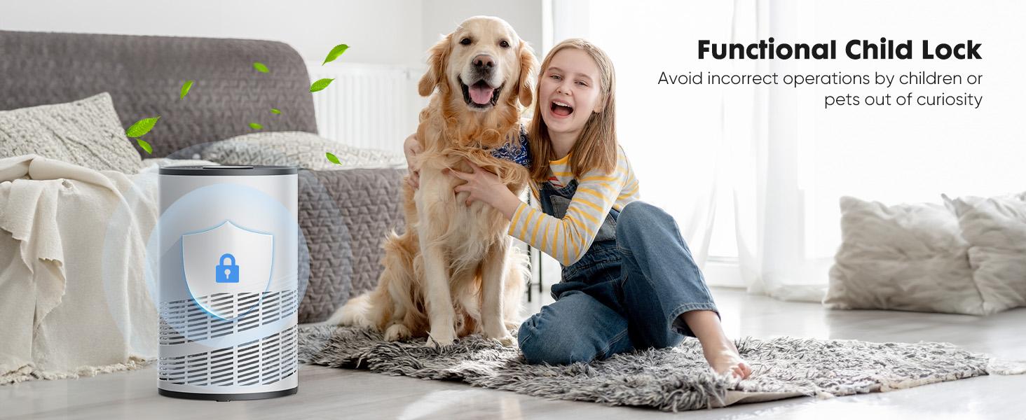 【Clearance】Air Purifiers with An Replacement 3-in-1 HEPA Filter for Home, Up to 1200 ft², Sleep Mode 25dB, Quiet Noise, True H13 Air Cleaner