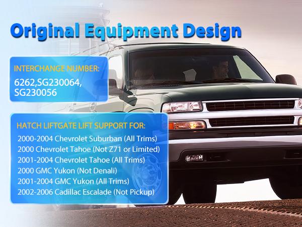 Nilight Rear Hatch Struts 6262 for 2002-2006 Cadillac Escalade, Tailgate Lift Supports Rear Door Shocks 24 Inch for 2000-2004 Chevy Suburban Tahoe, 2000-2004 GMC Yukon, 2PCS Set Rod