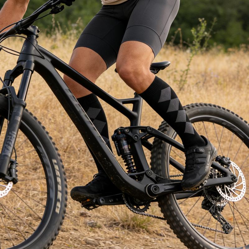 MhzyCaus 6 Pairs Compression Socks for Men and Women Calf Length Made for Sports Work Travel with Breathable Quick Dry Anti Odor Fabric for Daily Comfort