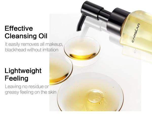 CARSLAN Purifying Cleansing Oil, Gentle Oil Cleanser with Olea Europaea and Vitamin E for Face, Lightweight Makeup Removing Cleansing Oil, 4.06 fl oz