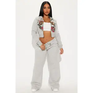 Ed Hardy Tiger Pant Set - Heather Grey A
