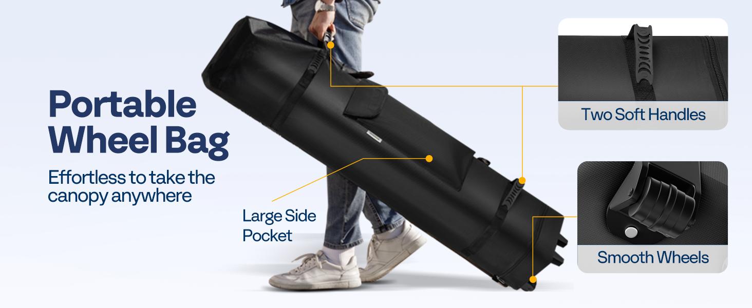 VIVOHOME 13 x 13 FT Pop Up Canopy Tent One Push Setup Outdoor Portable Shelter Tent Heavy Duty with Wheel Carry Bag and 4 Sandbags, 169 Square Feet of Shade