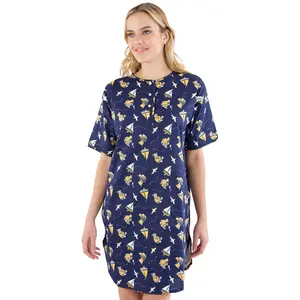Women's Bear Sailboat Novelty Nightshirt Nightgown Sleep Shirt