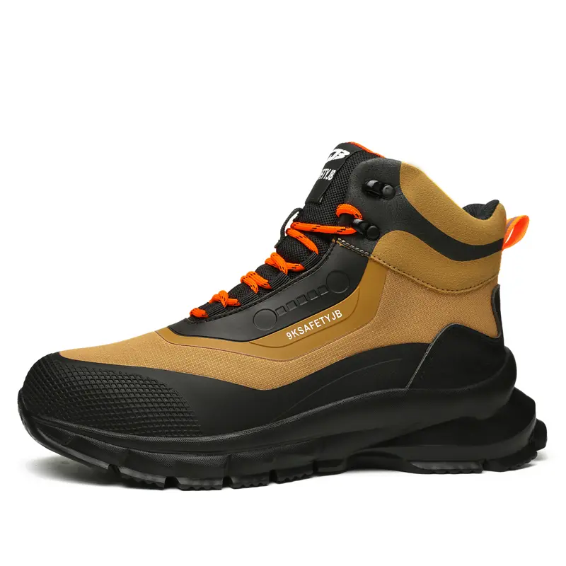 Mens Lightweight Steel Toe Shoes Safety Work Boots Anti Smashing Anti Puncture Kevlar Midsole Flexible Bending Resistance Comfortable Construction Hiking Outdoor All Terrain Indestructible Wear Resistant Protective Footwear
