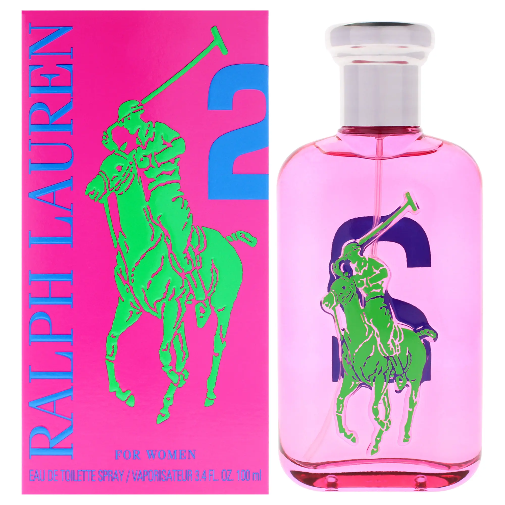 Ralph Lauren The Big Pony Collection - 2 Bold 3.4oz EDT Spray Bottle for Women, Invigorating Daily Wear Unisex Fragrance