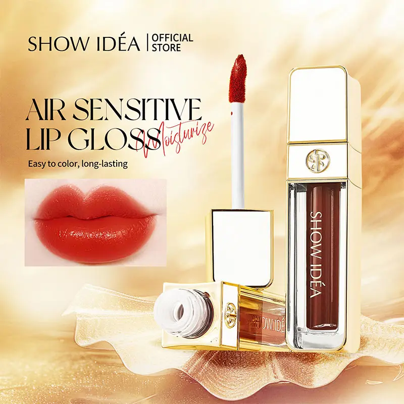 SHOW IDEA Air Sensitive Lip Gloss - Easy to Color Long Lasting Moisturizing Formula for Smooth Lips