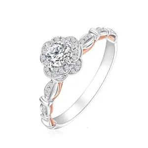 Floral Engagement Ring for Women, Engagement Rings for Women, Anniversary gift, Wedding Bands, Non Tarnish Bands