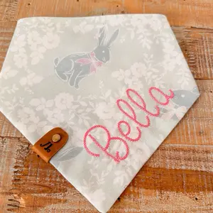 Blossom Bunny Personalized Pet Bandana