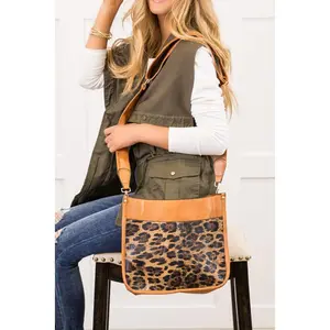Leopard Animal Print Crossbody Handbag Purse