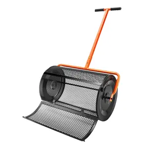 Compost Spreader Peat Moss Spreader 24 inch Wide 24.4-26.4" Height Adjustable Lawn & Garden Spreaders Compost, Top Soil, Mulch - Durable Lightweight Multi-Purpose Yard Care Equipment