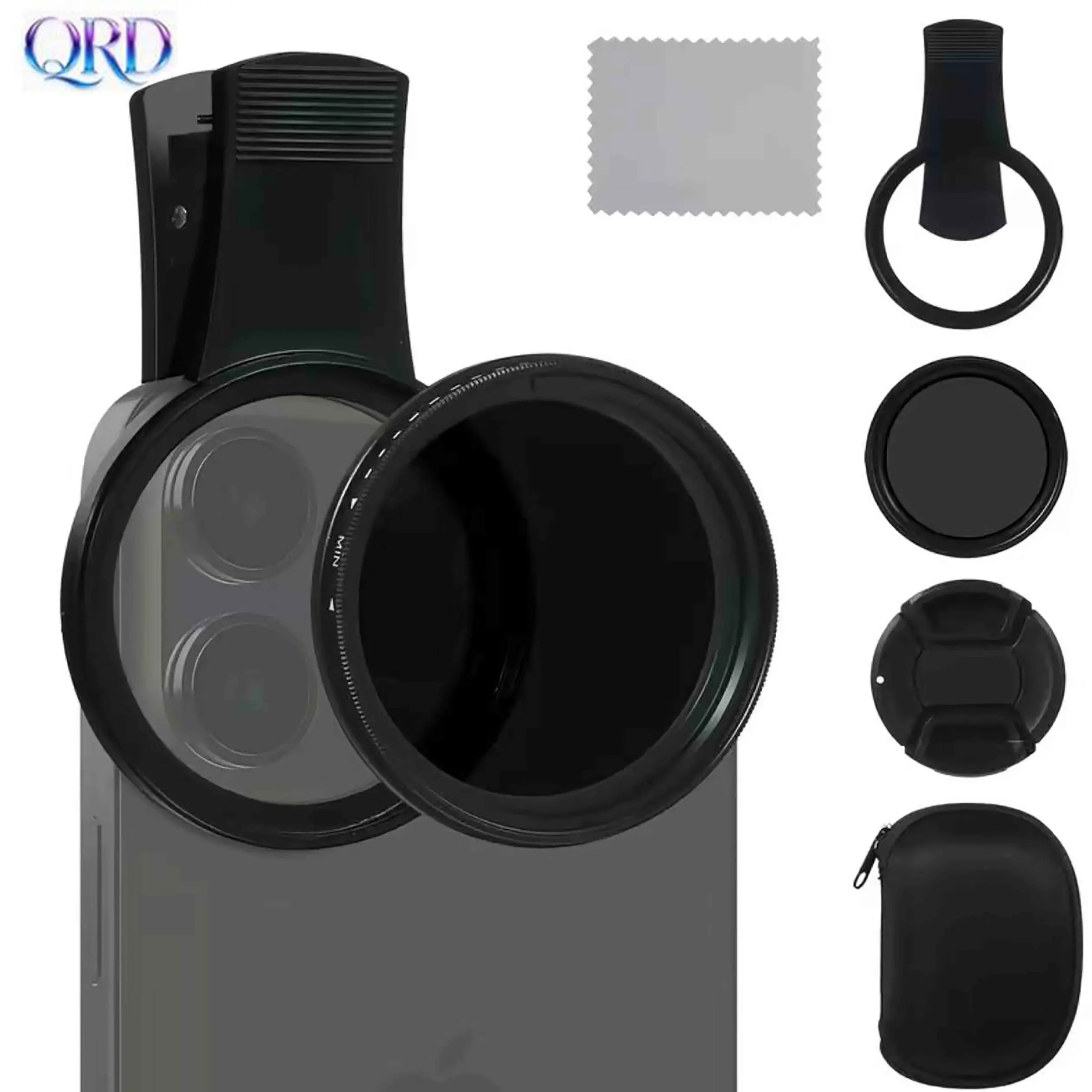 52mm Adjustable Nd Filter 2-400, Mobile Lens Filter, Compatible with iPhone and Android, Cpl Polarizer Lens, Reduces Reflections, Durable Photography Accessory