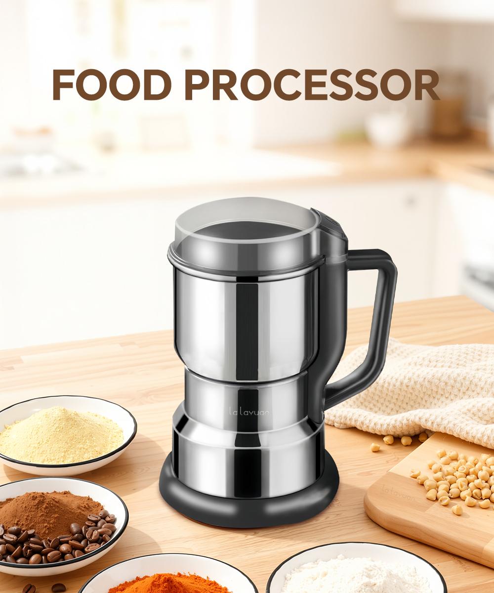 Electric Coffee Grinder Multifunctional Coffee Bean SpiceBeans Vanilla Stainless Steel Mixer 300W High PowerCrusher coffee grinder Electric Coffee Stainless SteelMeasuring Pitcher with Lid Espresso Distribution Tool withStand fast grind