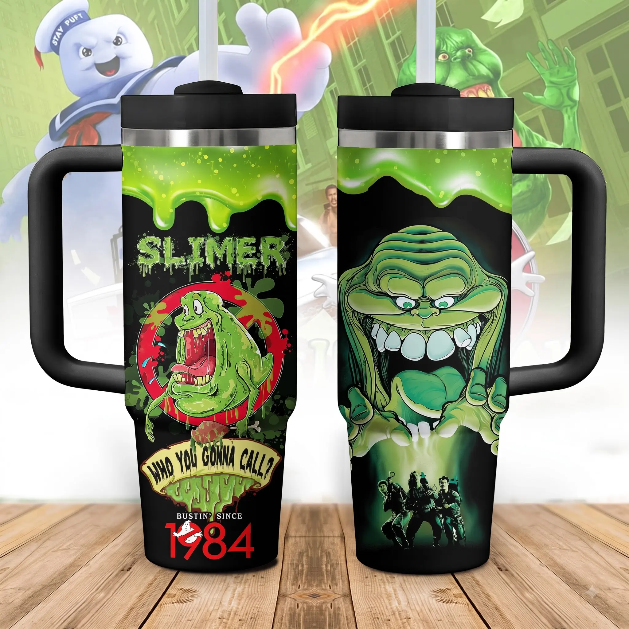 Slime Halloween Tumbler 20oz 40oz, Creepy Green Slime Travel Mug, Spooky Horror Coffee Cup, Gothic Drinkware, Fall Halloween Gift