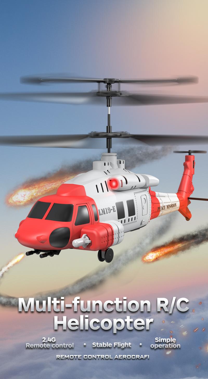 BRRRRT Multifunctional Remote-Controlled Helicopter with Firing Projectiles Six-axis Gyroscope One-touch Takeoff Landing Speed Adjustment Extended-range 2.4G Remote Control Stationary Hovering LED Lighting Effects Perfect Christmas Gift for Children