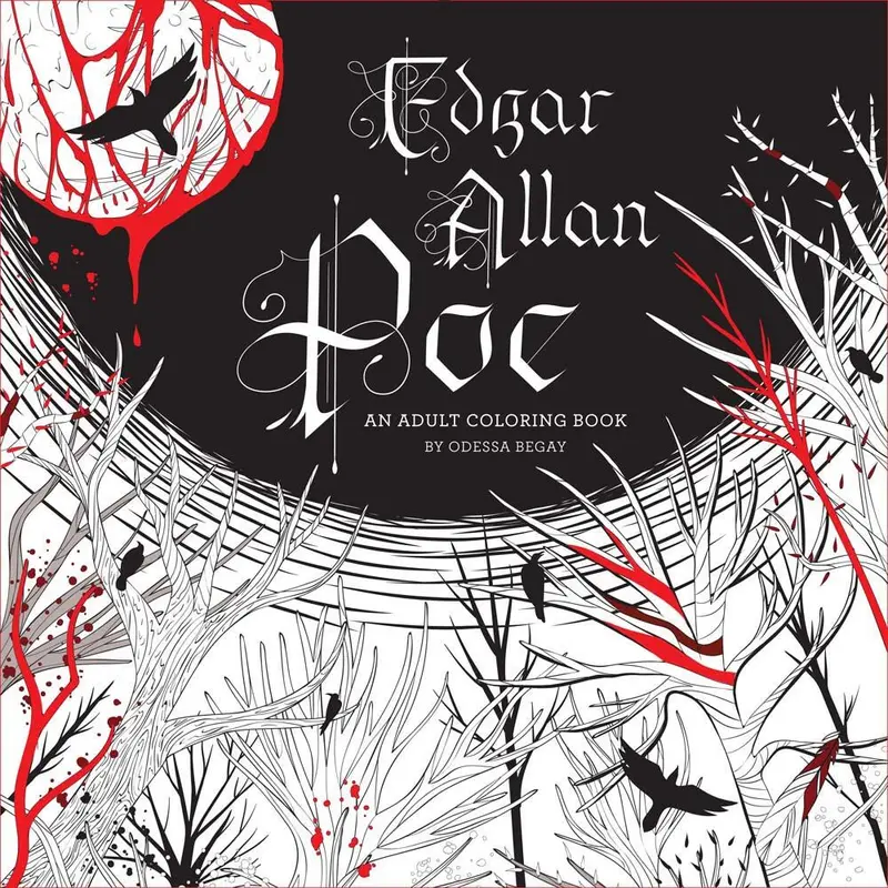 Edgar Allan Poe: An Adult Coloring Book by Odessa Begay [Paperback Book]