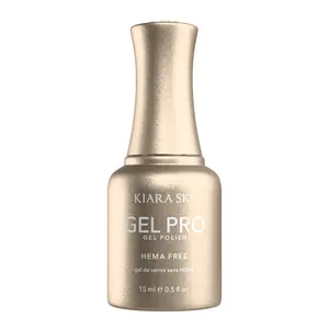 Kiara Sky Gel Pro - Gold Statement HEMA-Free + TPO Free Nail Gel Polish | Intense Pigmentation, Long-Lasting Wear | Finish: Cream 15ml
