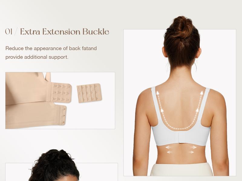 OEAK Seamless Women's Bra with Soft Support , Wireless and Full Coverage Available in Regular and Plus Sizes