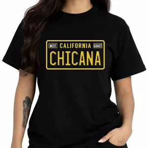 Chicano Clothes Chicana California Style Lowrider Art Unisex Hoodie Medium Heavy Sweatshirt T Shirt for Men & Women Full Size S-5XL Menswear Top Streetwear Womenswear Fabric Summer Casual Shortsleeve