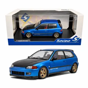 Solido Honda Civic EG6 1:18 Model Car Blue VTEC JDM Collectible