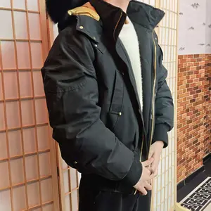 2026 New Street Fashion Men's New Winter Streetwear Down Jacket Winter National Trend Oversized Warm Puffer Coat with Black Contrast Long Sleeve2026