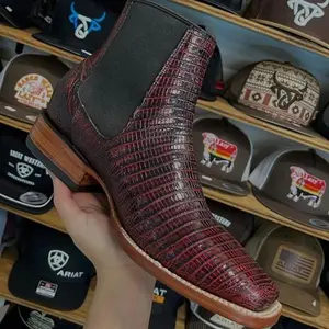 Botín Lizard Black Cherry