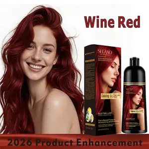 Classic Burgundy Red】 3-in-1 Color-Depositing Shampoo, Reveal Stunning Hair Color! Infused with nourishing ginseng extract, it repairs hair while coloring. Trendy Burgundy red shade delivers vibrant color with gentle, hypoallergenic formula