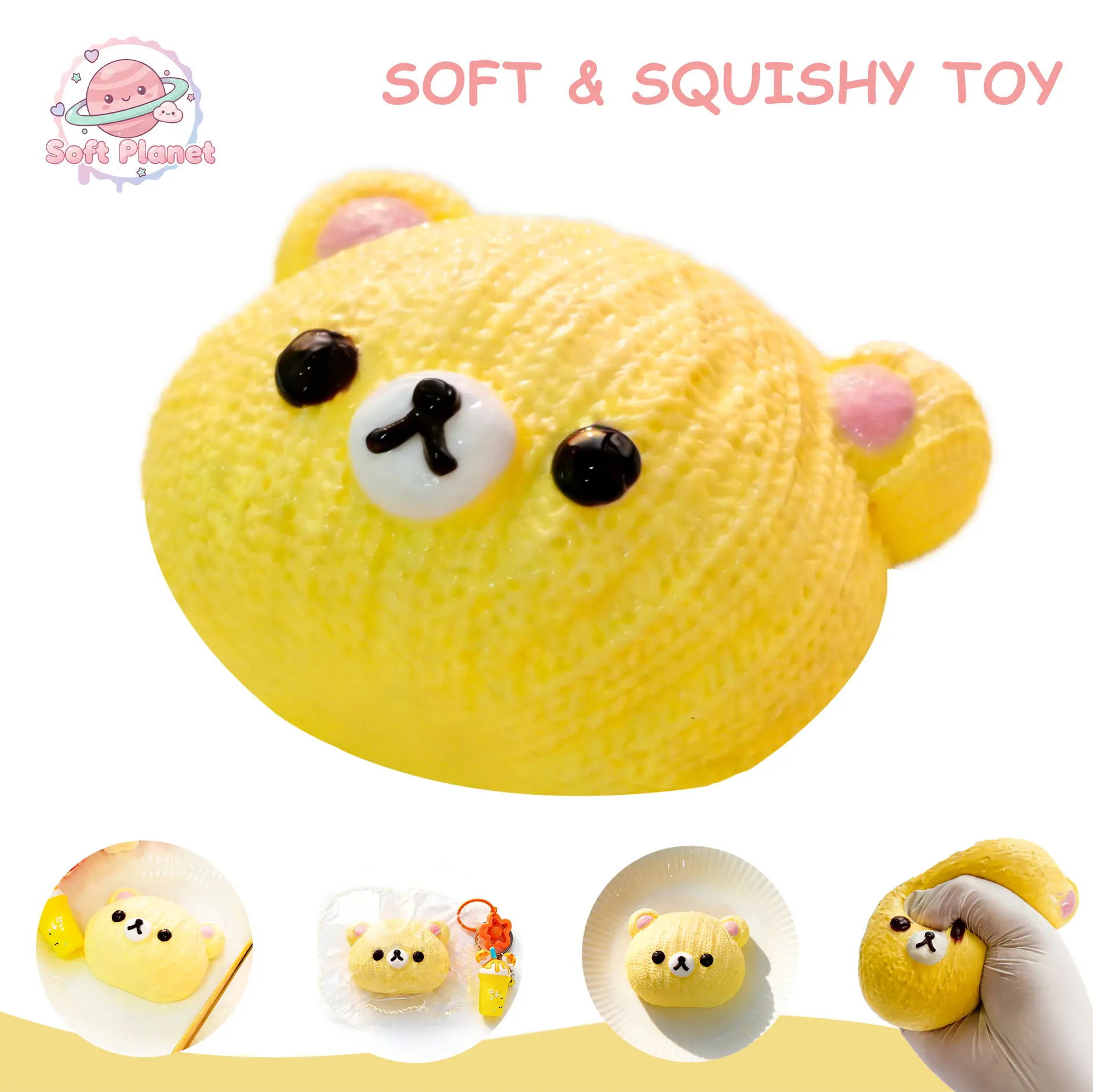 Taba Stress Relief Squishy Toy, Super Soft Slow Rising Fidget Toy, Non-Toxic Odorless Squeeze Sensory Toy for Kids & Adults