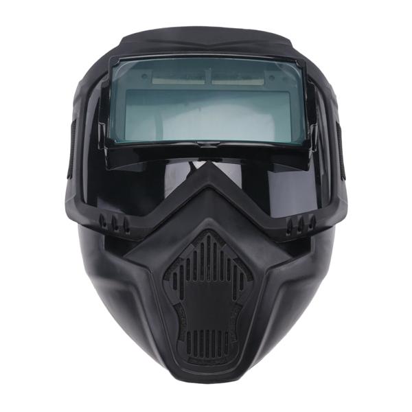 PC Auto Darkening Welding Glasses with Adjustable Strap & Removable Lens Anti-Splash Face Shield for Arc MIG TIG Welder