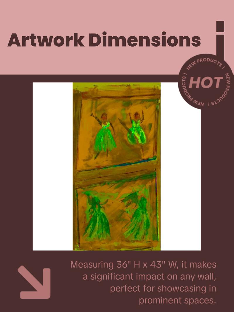 Hollywood Nights, Wall Art Contemporary Silk Painting