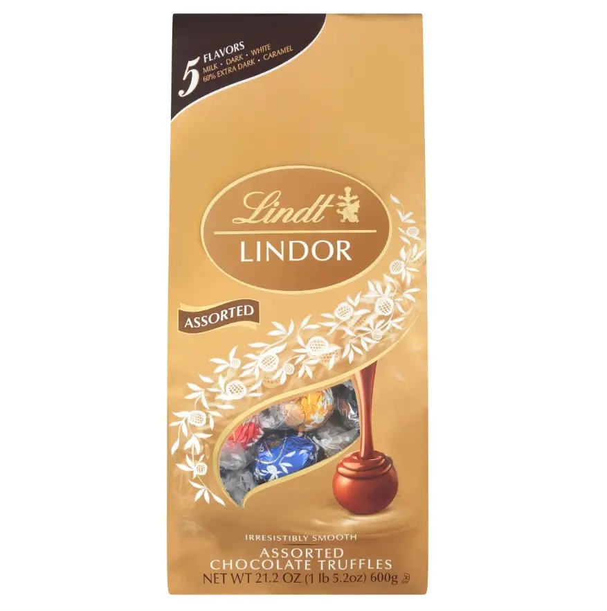 Lindt Lindor Chocolate Truffles Assorted Flavors 21.2 oz Irresistibly Smooth 5 Flavor Variety Pack Dark White Milk 800g Creamy Bonbon
